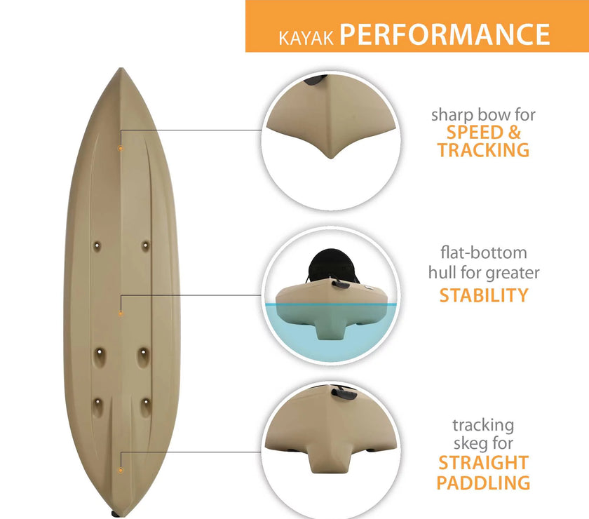 Tamarack Angler 10 Ft Fishing Kayak, Tan (90508)