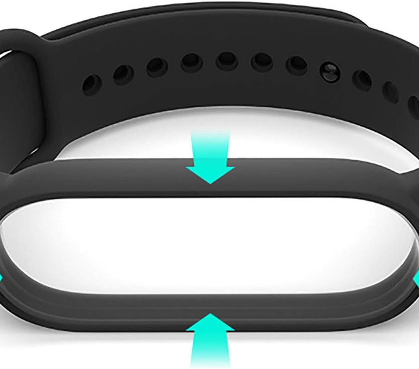 Replacement Bands Compatible with Xiaomi Mi Band 6/Xiaomi Mi Band 5/Amazfit Band 5, Soft Silicone Wristbands, Sport Adjustable Wrist Strap for Women Men