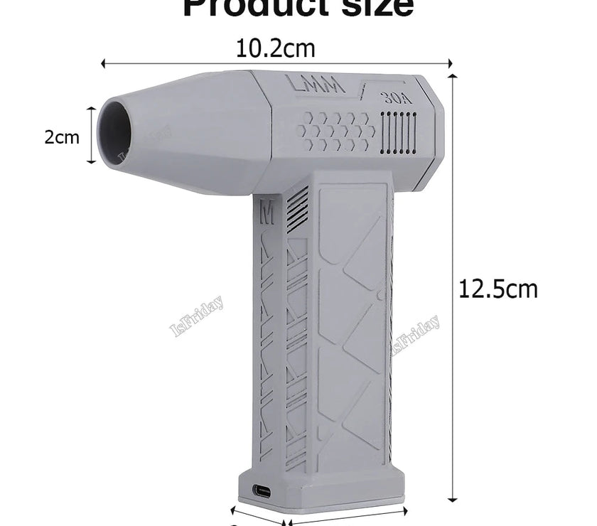 Mini Turbo Jet Fan 130000RPM Wind Speed 52M/S Brushless Motor Handheld Duct Fan High-Performance Cyclone Turbo Electric Blower