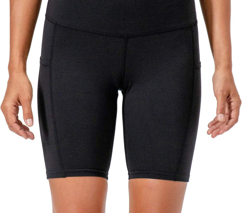 Women'S 2-Pack High Waist Workout Yoga Running Exercise Shorts with Side Pockets