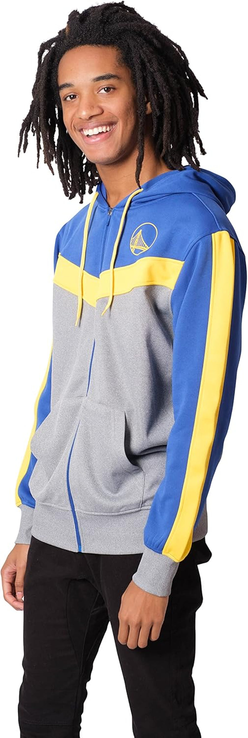 NBA Men'S Contrast Back Cut Full Zip Hoodie Sweatshirt