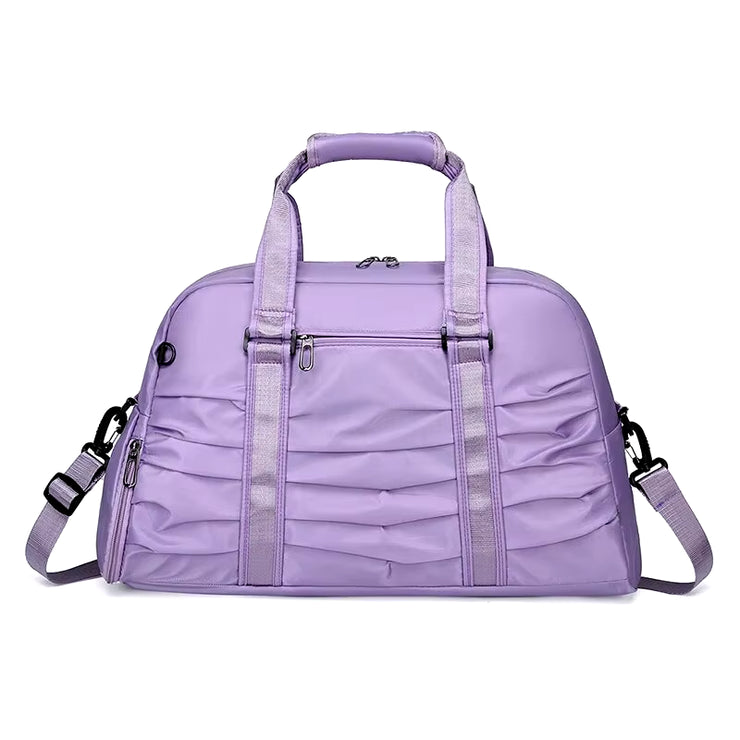 Travel Bag, Large Capacity Yoga Fitness Bag, Pleated Boarding, Business Trip Bag, Student Accommodation Storage Bag