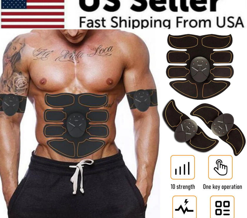 EMS Abdominal Muscle Toning Trainer ABS Stimulator Toner Fitness Binder Gym Belt