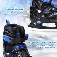 Adjustable Ice Skates with Free Skate Bag for Beginners,Kids,Girls&Boys-Ice Skating Shoes with Stainless Steel Blade