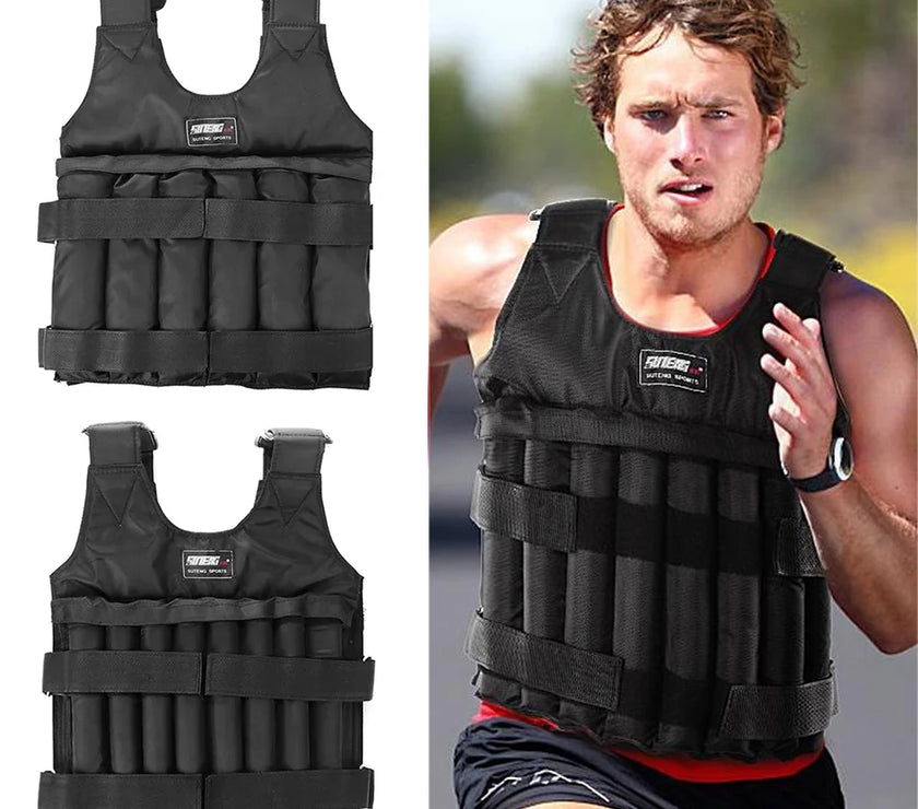 3/15/20/35/50Kg Loading Weight Vest Jacket Sand Clothing for Running Training Fitness Equipment Adjustable Waistcoat Jackets