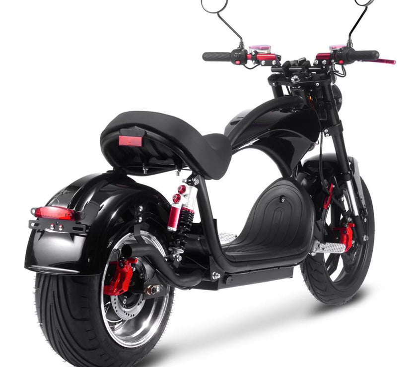 Raven 60V 30Ah 2500W Lithium Electric Cafe Motorcycle Black