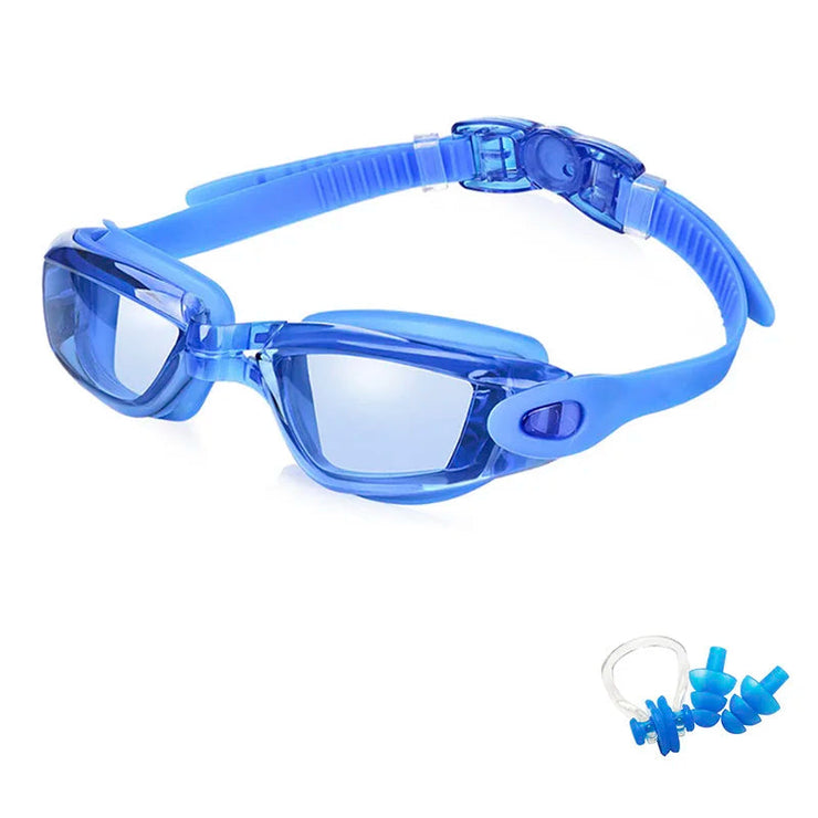 Swimming Goggles for Men Women Anti-Fog Uv Prescription Waterproof Silicone Adjust Swim Pool Eyewear Adults Kids Diving Glasses