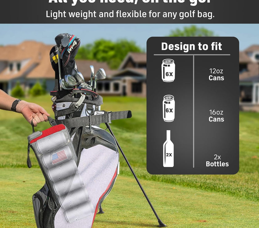 Frostbox Golf Bag Cooler with Ice Pack, Golf Accessories for Men, Golf Cooler Bag Sleeve, Insulated Golf Cooler, Great Golf Gifts for Men, Golf Bag Cooler Sleeve