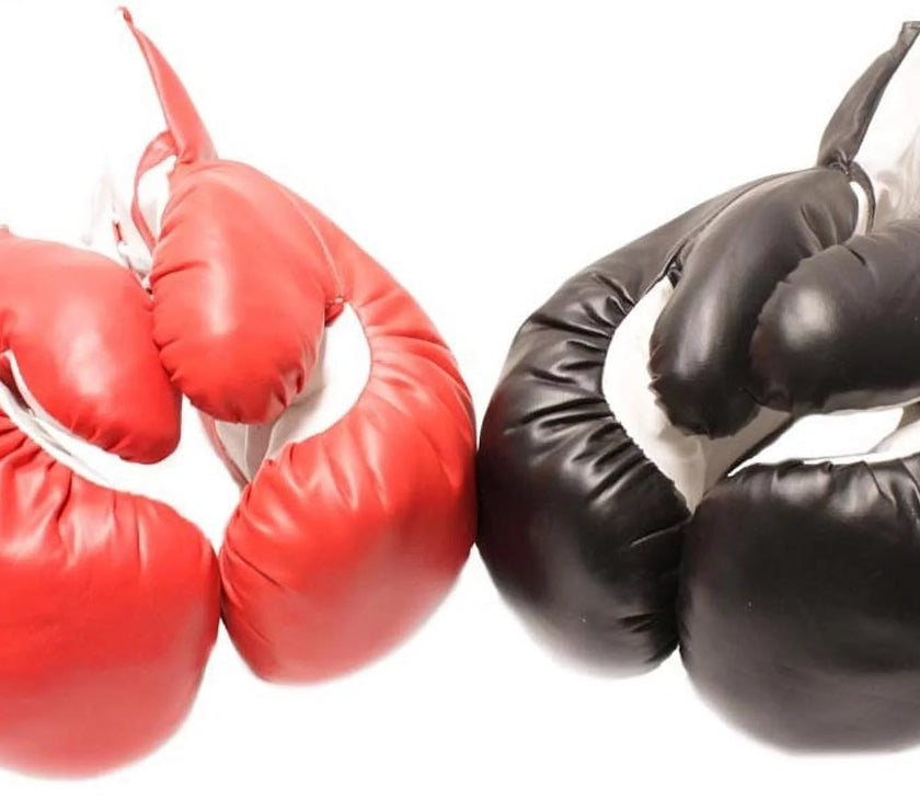 2 Pair of New Boxing and Punching Gloves and Fitness Training Red and Black - 12 Oz.