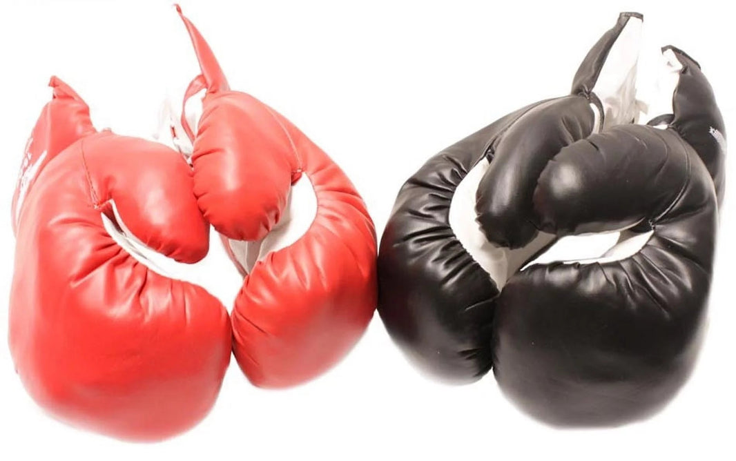 2 Pair of New Boxing and Punching Gloves and Fitness Training Red and Black - 12 Oz.