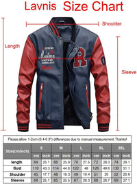 Men'S Faux Leather Jacket Casual Baseball Stand Collar Slim Fit Coat