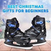 Adjustable Ice Skates with Free Skate Bag for Beginners,Kids,Girls&Boys-Ice Skating Shoes with Stainless Steel Blade