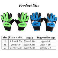 1Pair Children Anti-Slip Gloves Professional Soccer Goalkeeper Gloves Finger Protection Thickened Latex Football Gloves for Kids