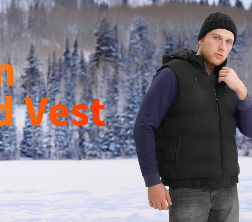 Heated Vest for Mens and Womens with 10000Mah Battery Pack, Detachable Heated Hood Heating Clothing, 3 Temperature Levels Electrically Heated Jacket, Szie XL