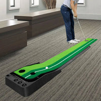 Indoor Golf Putting Green with Ball Return Automatic Portable Golf Game Practice Training Aid for Home/Backyard Use 2 Balls Free