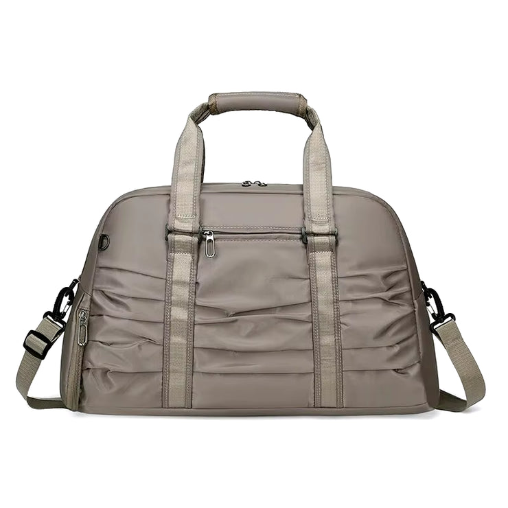 Travel Bag, Large Capacity Yoga Fitness Bag, Pleated Boarding, Business Trip Bag, Student Accommodation Storage Bag