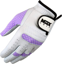 MRX Women Golf Glove Left Handed Golf Gloves Sweat Resistant Soft Cabretta Leather Regular Fit Women Golfer Glove