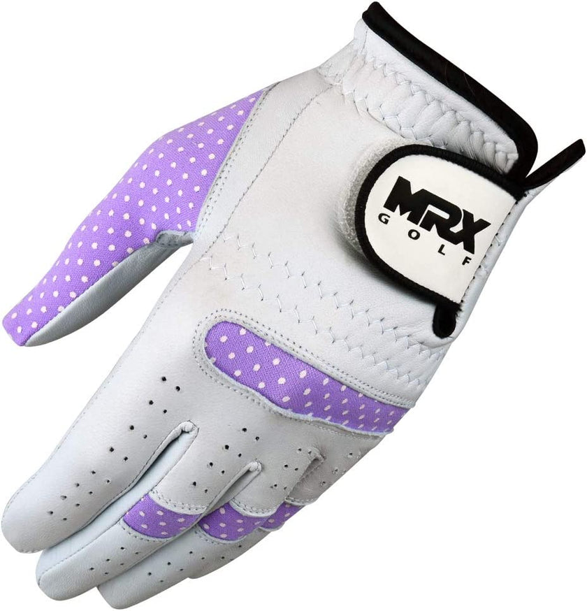 MRX Women Golf Glove Left Handed Golf Gloves Sweat Resistant Soft Cabretta Leather Regular Fit Women Golfer Glove