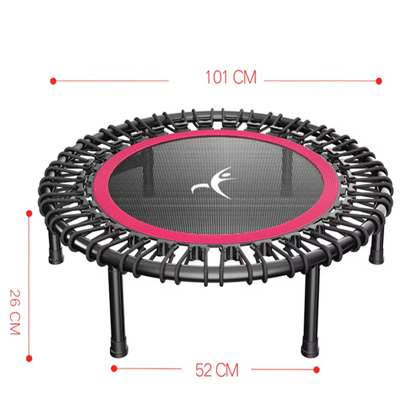 40" Portable round Mute Adult Trampoline Household Indoor Fitness Dedicated Elastic Rope Trampoline for Kids Fitness Equipment