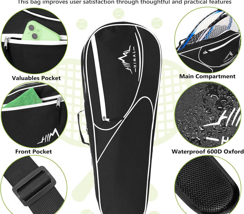 3 Racquet Tennis-Bag Premium Tennis-Racket-Bag with Protective Pad, Professional or Beginner Tennis Players, Lightweight Tennis Bag for All Ages