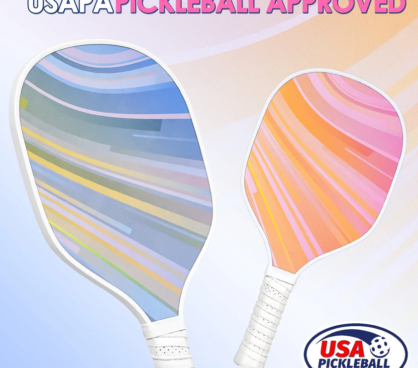 USAPA Approved Pickleball Paddle Set with 4 Paddles, 4 Balls, and Bag