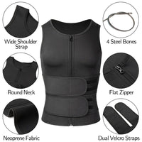 Men Body Shaper Waist Trainer Sauna Suit Sweat Vest Slimming Underwear Weight Loss Shirt Fat Burner Workout Tank Tops Shapewear