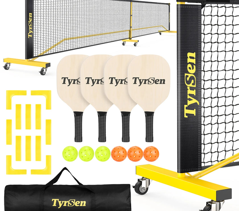 22 Ft Portable Pickleball Net Set with Carrying Bag – Weather Resistant Metal Frame, Easy Assembly