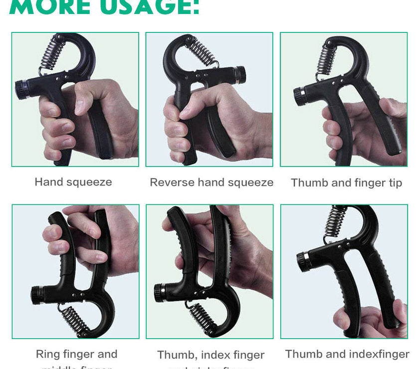 Hand Grip Adjustable Trainer Gripper Strengthener Gym Strength Exerciser Adjustable Heavy Gripper Fitness Hand Exerciser Grip Wrist Training Increase Strength Spring Finger Pinch Carpal Expander