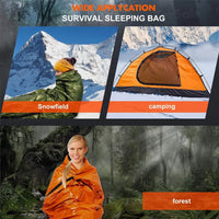 Outdoor Emergency Survival Sleeping Bag Thermal Blanket Mylar Waterproof Reusable Sack Portable Camping Hiking Emergency Gear