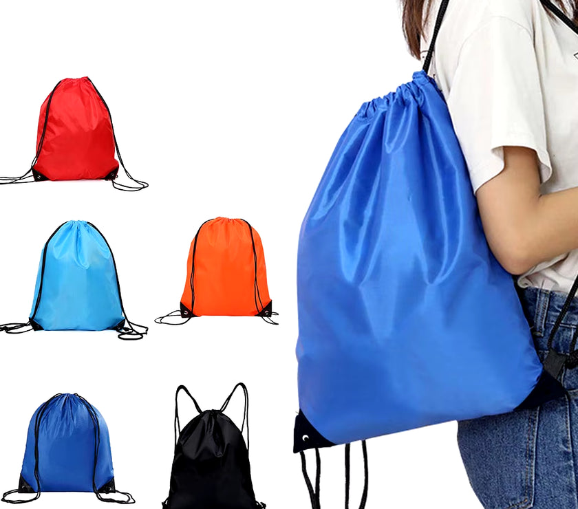 Waterproof Gym Bag Drawstring Sack Fitness Travel Outdoor Backpack DIY Daybag Shopping Bags Swimming Basketball Yoga Sports Bags