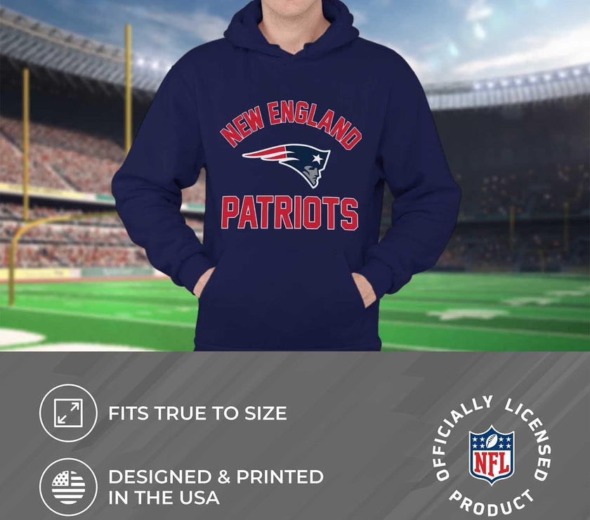 NFL Adult Gameday Hooded Sweatshirt - Poly Fleece Cotton Blend - Stay Warm and Represent Your Team in Style