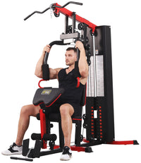 LX750 Multifunctional Full Home Gym System Workout Station with 122.5 Lbs Weight Stack, One Station, Comes with Installation Instruction Video, Ships in 5 Boxes