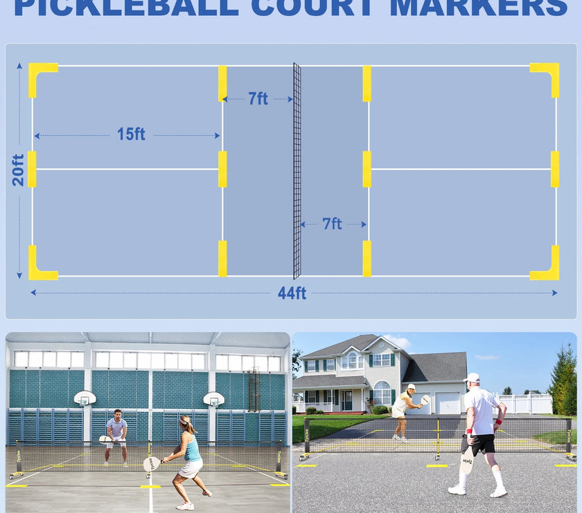 22 Ft Portable Pickleball Net Set with Carrying Bag – Weather Resistant Metal Frame, Easy Assembly