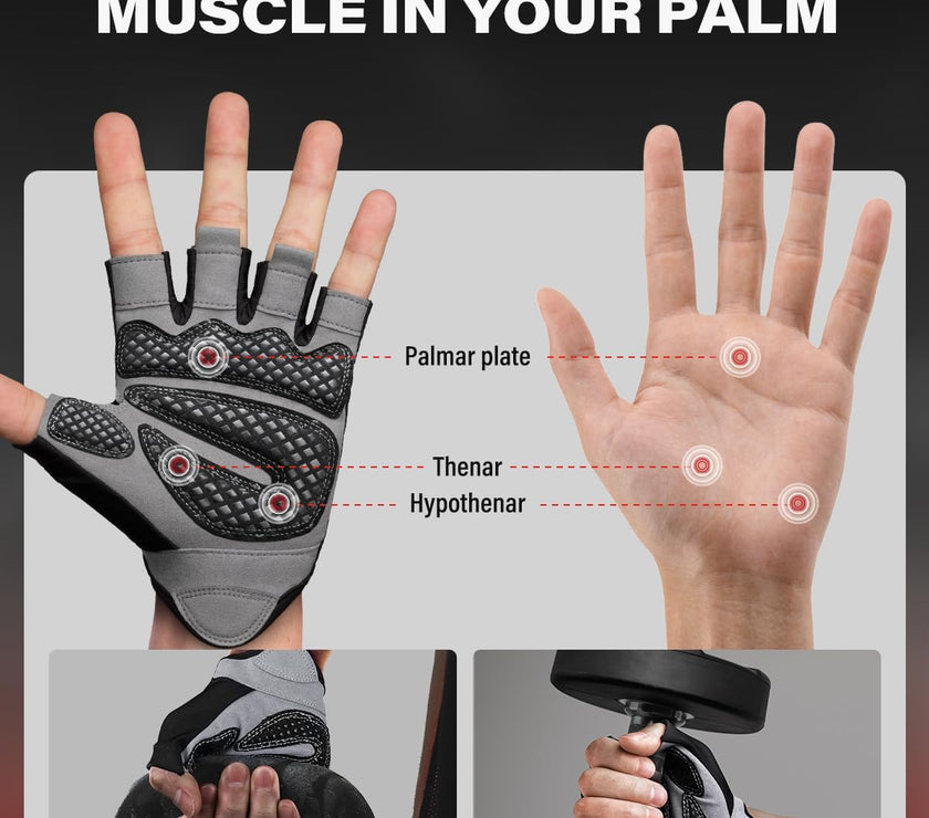 Workout Gloves for Men and Women, Weight Lifting Gloves with Excellent Grip, Lightweight Gym Gloves for Weightlifting, Cycling, Exercise, Training, Pull Ups, Fitness, Climbing and Rowing