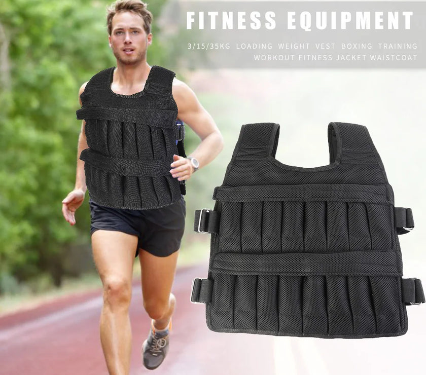 3/15/20/35/50Kg Loading Weight Vest Jacket Sand Clothing for Running Training Fitness Equipment Adjustable Waistcoat Jackets