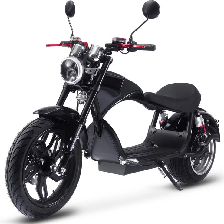 Raven 60V 30Ah 2500W Lithium Electric Cafe Motorcycle Black