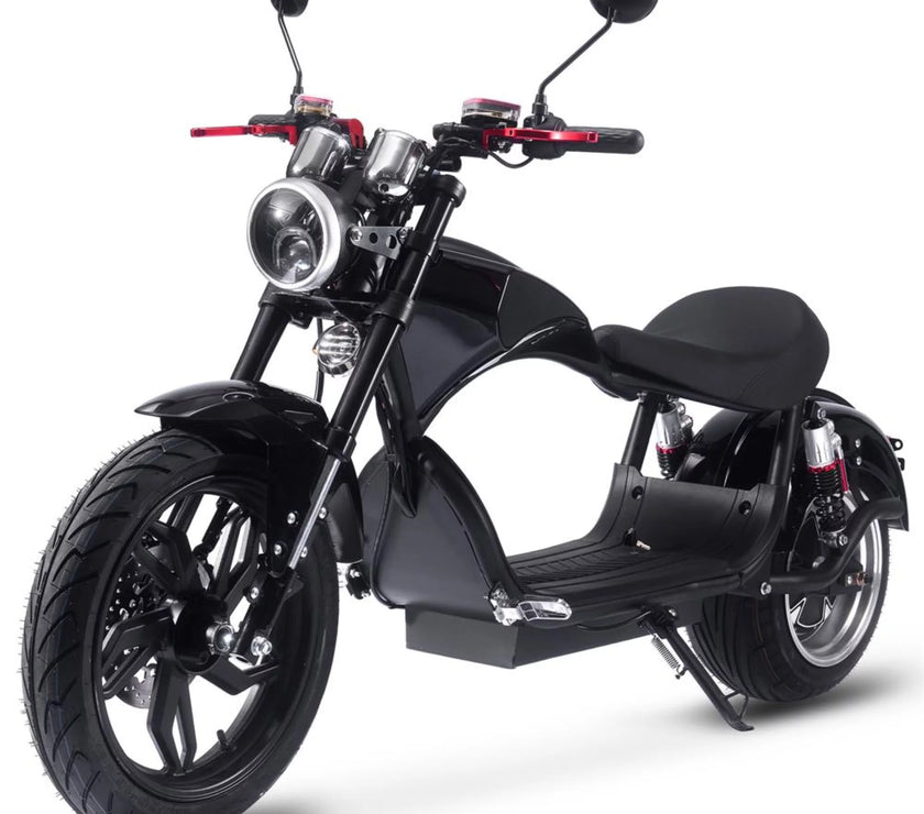 Raven 60V 30Ah 2500W Lithium Electric Cafe Motorcycle Black