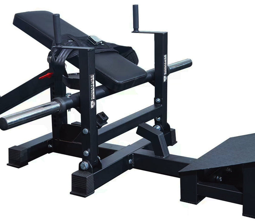 Glute Bridge Plate-Loaded Hip Thrust Machine, Black, Steel Frame, 176.37 Lb