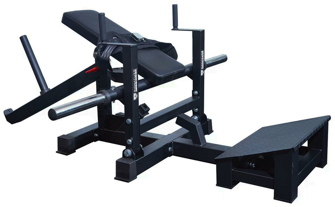 Glute Bridge Plate-Loaded Hip Thrust Machine, Black, Steel Frame, 176.37 Lb