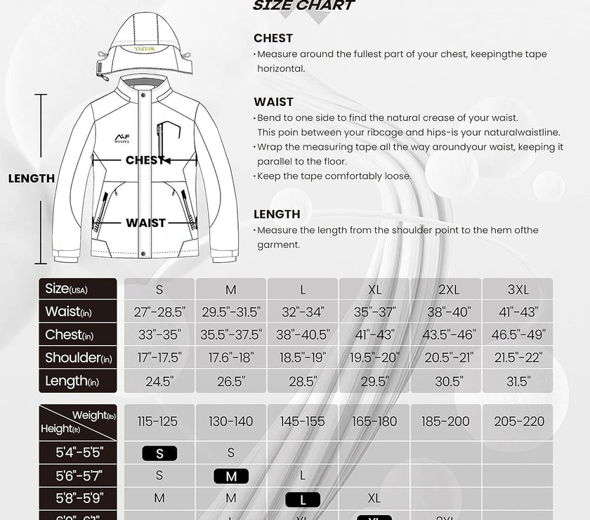 Women’S Waterproof Snow Ski Jacket Mountain Windproof Winter Coat with Detachable Hood