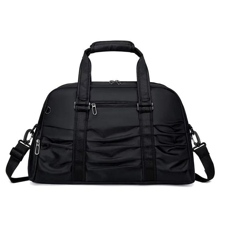 Travel Bag, Large Capacity Yoga Fitness Bag, Pleated Boarding, Business Trip Bag, Student Accommodation Storage Bag