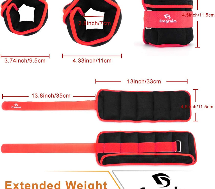 Adjustable Ankle Weights 1-3/4/5/6/8/10/12/15/20 LBS Pair with Removable Weight for Jogging, Gymnastics, Aerobics, Physical Therapy