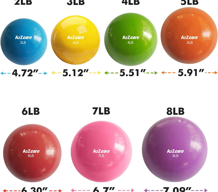 Toning Ball - Weighted Toning Exercise Ball - Soft Weighted Medicine Ball for Pilates, Yoga, Physical Therapy and Fitness