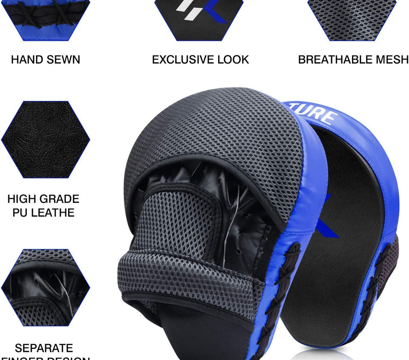 Boxing and MMA Punching Mitts - Hook & Jab Pads, Focus Punch Mitts, Target Focus Pads, and Kick Shield for Muay Thai Training