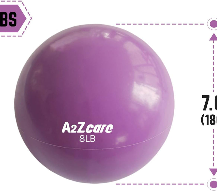 Toning Ball - Weighted Toning Exercise Ball - Soft Weighted Medicine Ball for Pilates, Yoga, Physical Therapy and Fitness