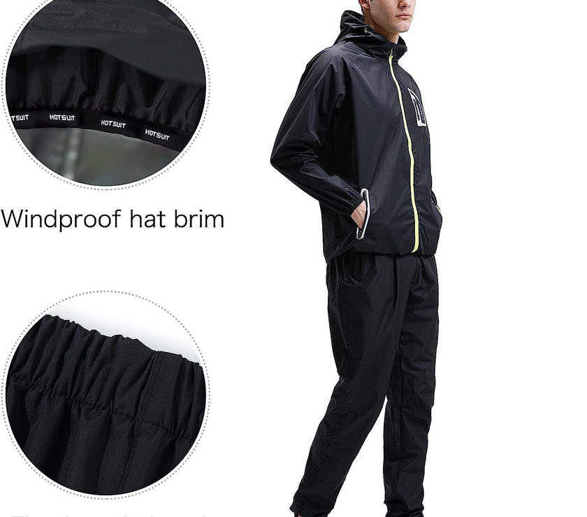 Sauna Suit Men Non Rip Boxing Sweat Suits Exercise Workout Jacket