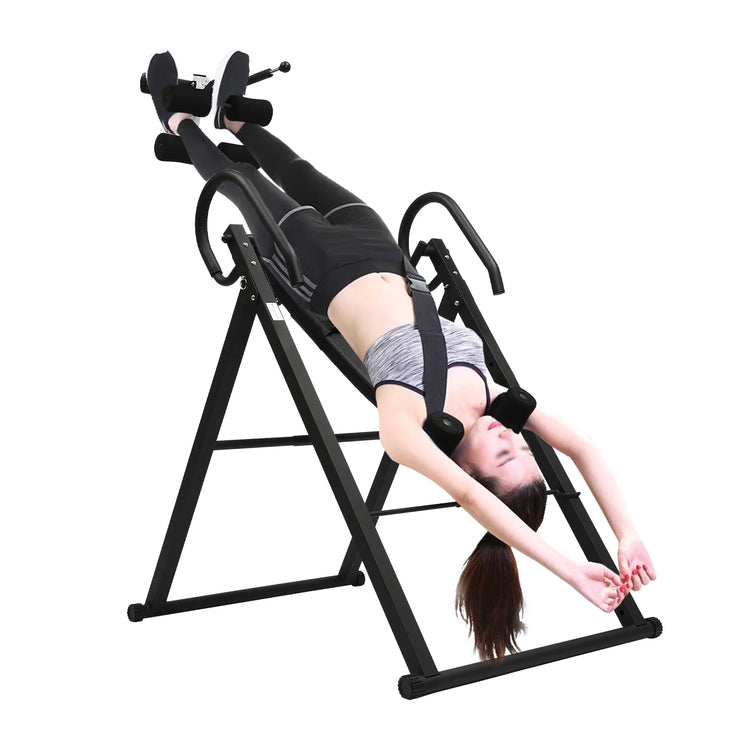 Foldable Inversion Table Gravity Hang Back Pain Relief and Fitness Heavy Duty