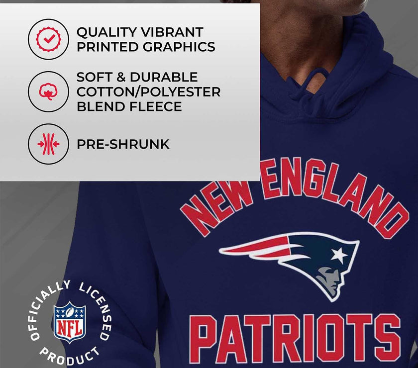 NFL Adult Gameday Hooded Sweatshirt - Poly Fleece Cotton Blend - Stay Warm and Represent Your Team in Style