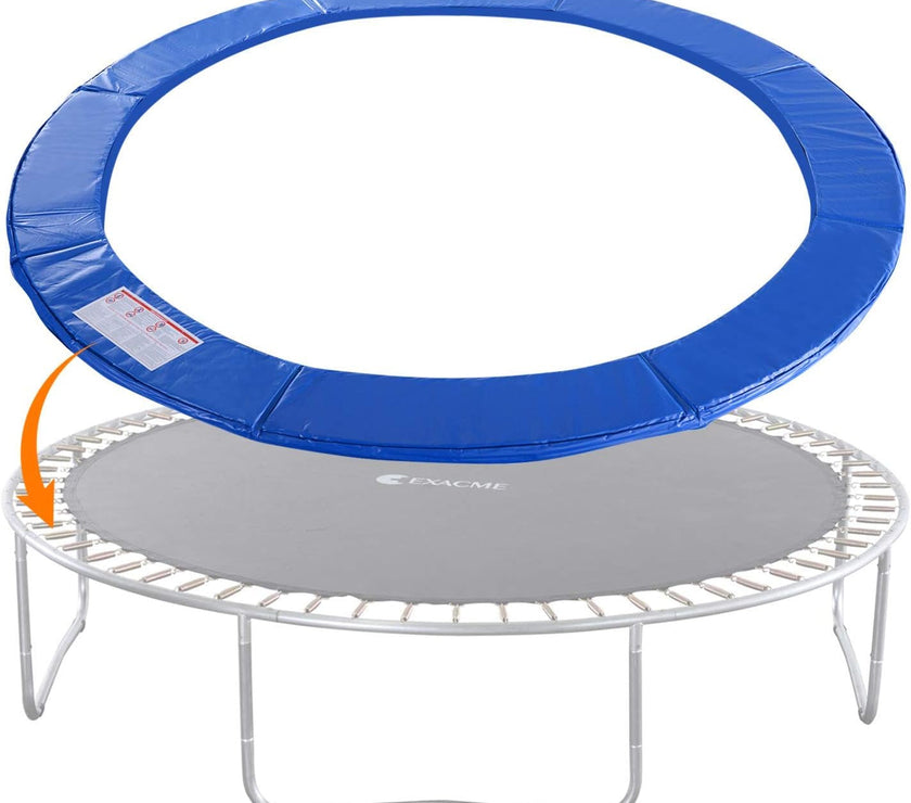 Trampoline Pad Replacement 16 15 14 13 12 10 8 Foot, Waterproof Safety Spring Cover round Frame Pad, No Hole for Pole