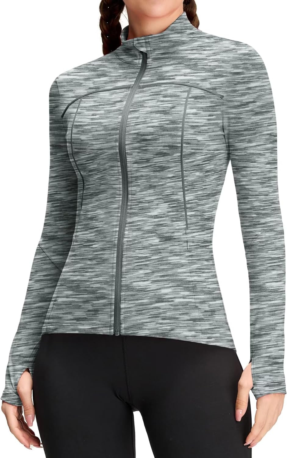 Womens Running Jackets Athletic Workout Scrub Jacket Track Full Zip up Gym for Women Yoga Top